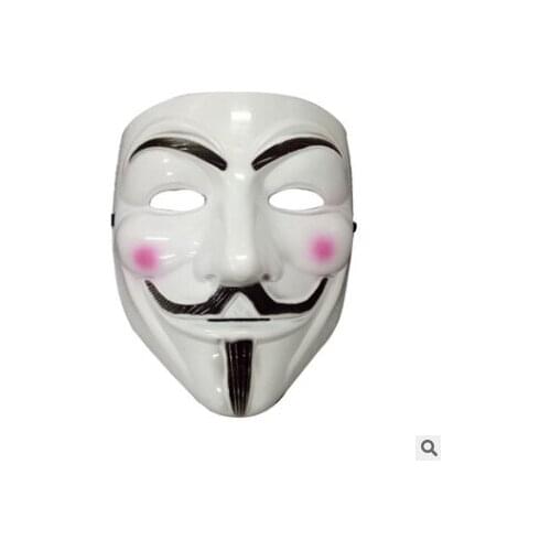 Halloween V face plating antique thick matte with eyeliner PVC environmental protection maple leaf pure black V-shaped mask