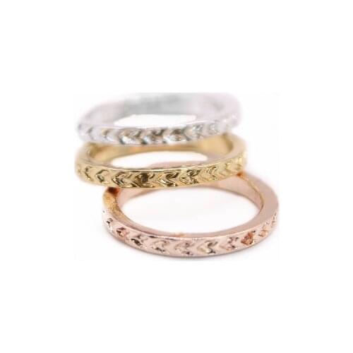 Fashion Simple Arrowhead pattern Style Flat Ring Environmental Protection Material Suitable for Men And Women