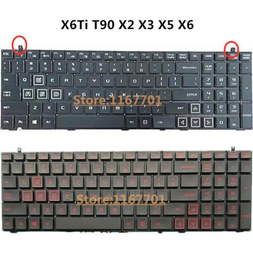 Laptop US backlit Colorful Keyboard for MECHREVO MR PLUS X1 X6Ti X6TI-M2 Vulcan X6 X5 machenike F117 Shinelon T50ti T90-T1C T6C
