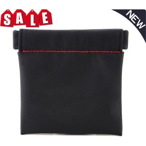 New Black Mini Hard Headphone Case Portable Earbuds Pouch Box PU Leather Earphone Storage Bag Protective USB Cable Organizer