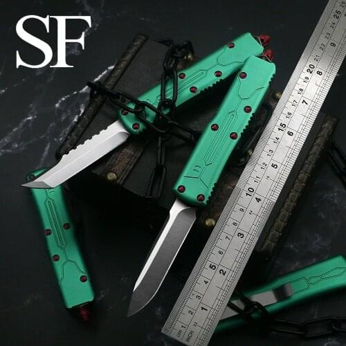SF UT Bounty Hunter X85 Outdoor OTF Hunting Knife D2 Blade Aviation Aluminum Handle (CNC) Portable Multifunctional Tool