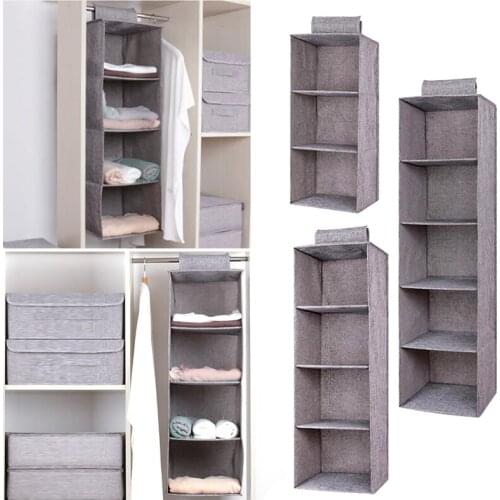 3/4/5 Layers Hanging Wardrobe Organizer for Wardrobe Closet Storage Bag Door Wall Sundry Storage Hanging Bag Closet Organizer
