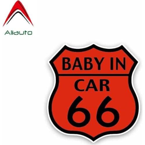Aliauto Personality Warning Car Sticker Baby In Car 66 Decoration PVC Waterproof Sunscreen Cover Scratch Decal,13cm*14cm