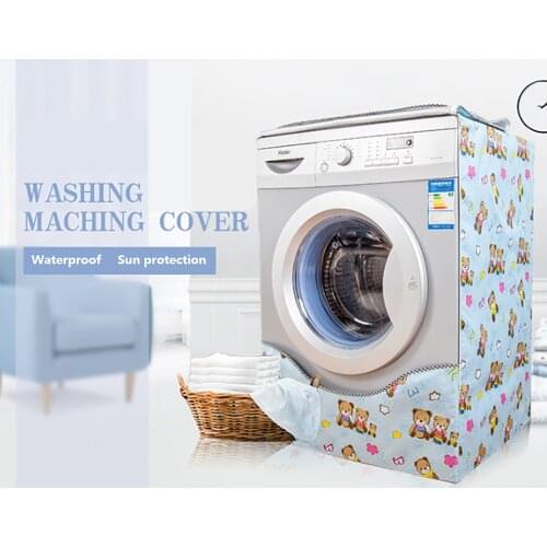 Washing Machine Dust-proof Cover Automatic Roller Washer Sunscreen Waterproof Cover Oxford Cloth Protective Cover Daily Tools