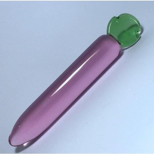 Radish Crystal Glass Simulation Female Smooth And Transparent G Point To Stimulate Adult Sex Toys