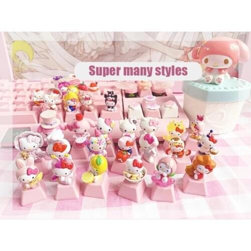 Pink keyboard keycap R4 cute keycaps cartoon beautiful girl mechanical keyboard Personality Lamian Noodles Airplane Cat Keycap