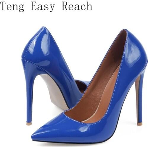 Spring Summer Women Heels Fashion Pointed Toe Thin High Heel Pumps Slip On Dress Party Sexy Shoes Ladies Big Size 42 43