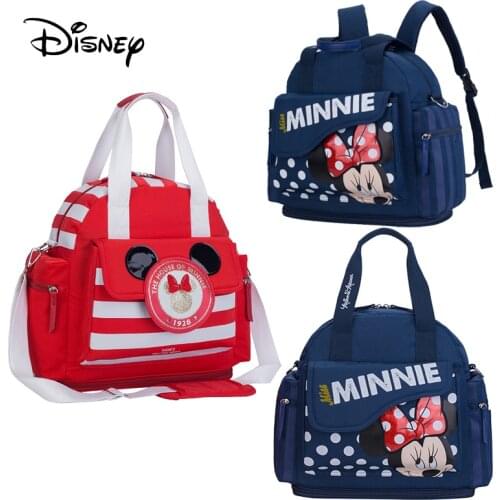 Disney Bag Baby Diaper Bag Mickey Minnie Mouse Mini Backpack Baby Large Capacity Handbag Keep Warm Waterproof Mommy Bag