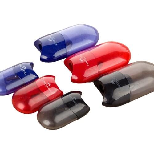 Faber 1835 Double Hole Pencil Sharpener Student Single Hole Pencil Planer Sharpener 3 Years Old Standard