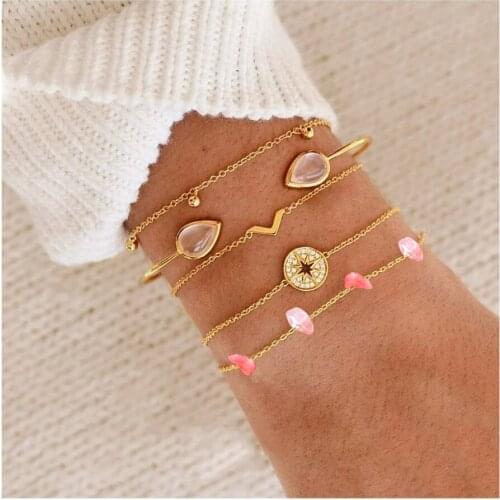 Bohemian Bracelets & Bangles Set For Women Vintage Beaded Rope Bracelet Femme Fashion Multilayer Jewelry Accessories Bijoux