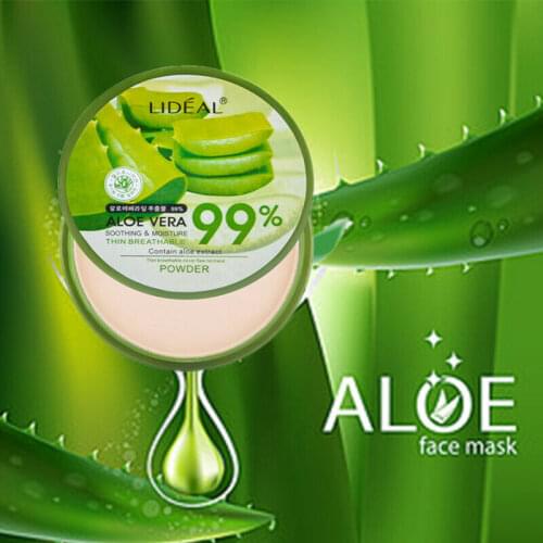 Waterproof 99% Aloe Vera Moisturizer Face Powder Smoothing Pressed Powder Breathable Makeup Concealer Brighten Foundation