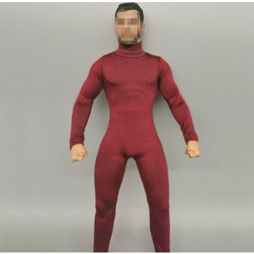 1/6 male soldier red one-piece suit model fit M34 M35 muscle action figure body