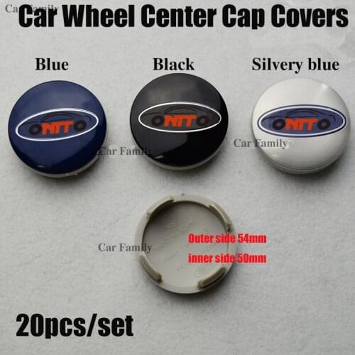 20pcs/set 54mm 5.4cm for Kuga Fusion Fiesta Transit Custom Car Wheel Hub Center Cap Auto Cover Emblem Black/blue/Silvery Blue