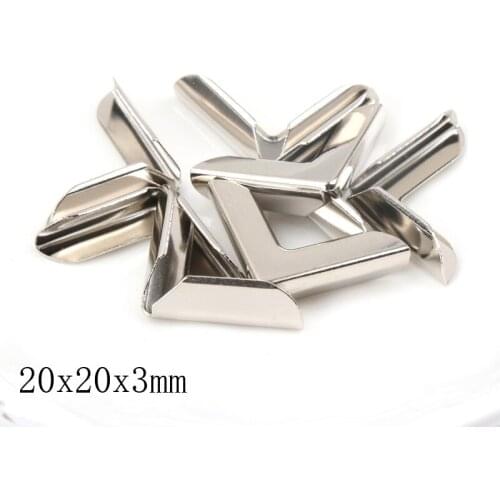 Metal Corners For Books Scrapbooking Photo Albums Menus Corner Protectors Metal Crafts DIY Ornament 20x20x3mm 20pcs