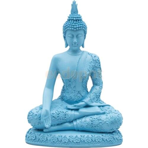 20cm Resin Buddha Stone Effect Garden Outdoor Indoor Statue Ornament Thai