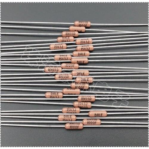 20pcs 100% New and original DALE 100R RN55 1/4W 0.25W 100 o VISHAY metal film resistor