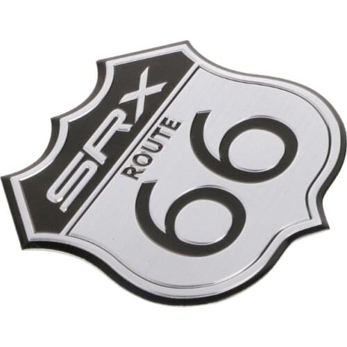3D Car Emblem Badge Sticker Decal Metal Route 66 For Cadillac US SRX Ford