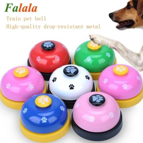 6 Color Bell Ringer Training Dog Supplies Vocal Footprints Paw Prints Cat Toys Pets Ring The Button