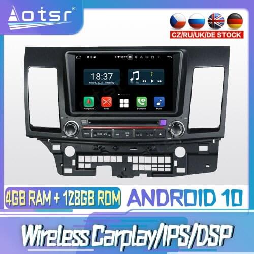 Android 10 PX6 128G For MITSUBISHI LANCER 2006 2012 DVD GPS Navigation Auto Radio Stereo Video Multimedia Player HeadUnit 2din