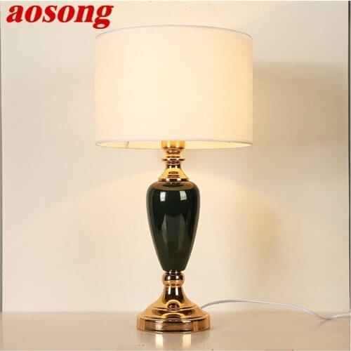 AOSONG Table Lamps Modern LED Luxury Design Creative Ceramic Desk Lights For Home Bedroom