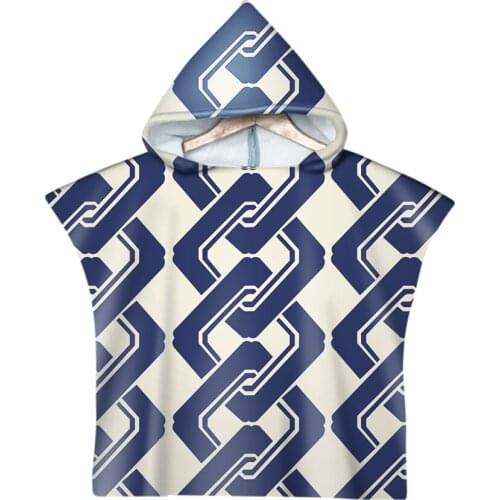 Free shipping Geometric Striped Diamonds Triangles Circles Weave Pattern Baby Kids Hooded Pool Swim Beach Poncho Towel Gift
