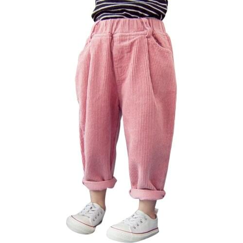 Toddler Girls Pants Solid Color Baby Boys Pants Elastic Waist Trousers For Children Autumn Winter Kid Clothes Casual Comfortable