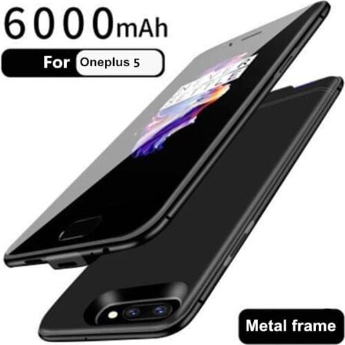 6000mAh Ultra Thin Fast Charger Battery Cover For Oneplus 5 Power Case External Backup Battery Charging Case For One Plus 5