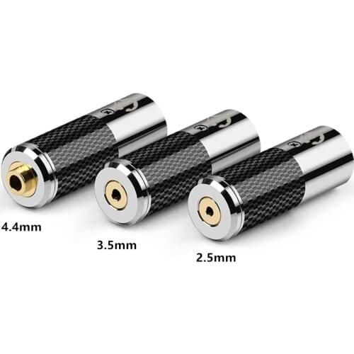 DAC Decode 4 Pin XLR Male To 2.5mm 3.5mm 4.4mm Female Plug Convert Carbon Fiber Gold Plated Jack Audio Connector Adapter Cannon