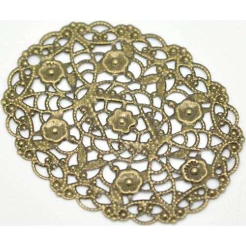 DoreenBeads Retail Antique Bronze Filigree Flower Wraps Connectors 5x4cm(2"x1-5/8"),sold per pack of 30