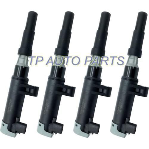 4 PCS Ignition Coil Compatible With Ni-ssan Re-nault OEM NP200 22448-00QAE 2244800QAE