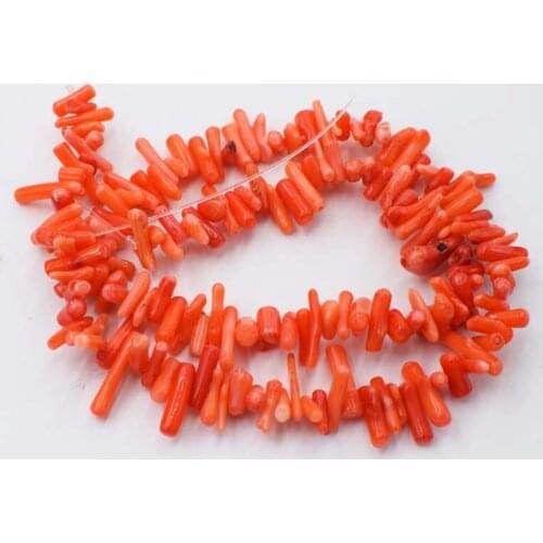 Red orange /green coral branch for flat pendant DIY jewelry making FPPJ wholesale beads nature gem stone coral
