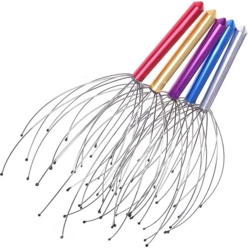 Octopus Head Massager Scalp Relief Relaxation Body Massager Remove Muscle Tension Tiredness Metal Head Massager
