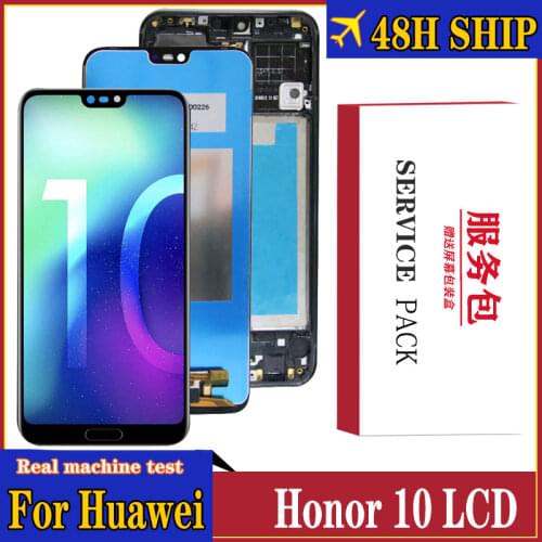 Original Screen LCD for Huawei Honor 10 Display Touch Screen Digitizer Assembly with Frame for Huawei Honor 10 COL-L29