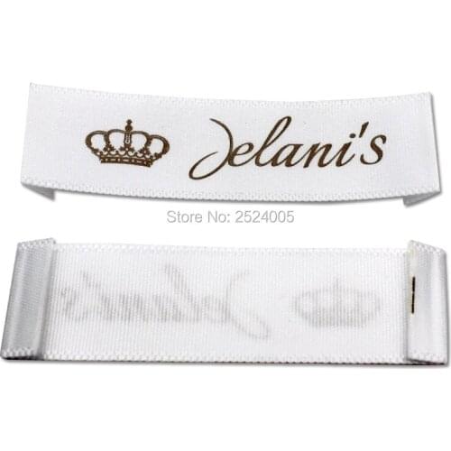 Free Shipping custom clothing satin tag/shirt tag/customized garment logo/custom silk labels/main label 1000 pcs a lot