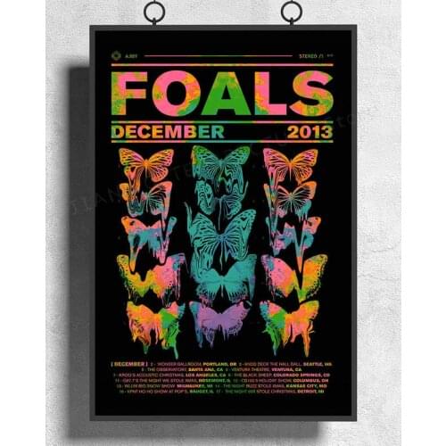 H344 Silk Poster Home Decoration THE FOALS BANDTOUR''' 967 Wall Art Christmas Gift