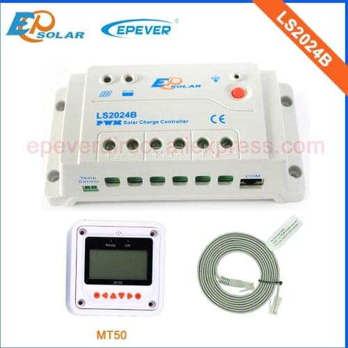 Pwm solar panels charger battery controller 12V 24V automatic work EPEVER EPsolar LS2024B with MT50 remote Meter 20A 20amps