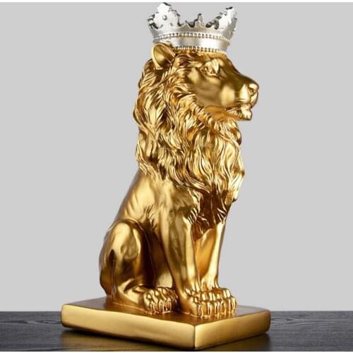 Lion Resin Statues For Decoration Lion Statue Resin Figurine/Sculpture Model Crafts Animal Abstract Nordic Decoration Home Decor