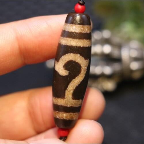 LKbrother Magic Energy Tibetan old Agate Lvdumu Ruyi As You Wish dZi Bead Totem Amulet Fit For Making Bracelet UPD21028J10