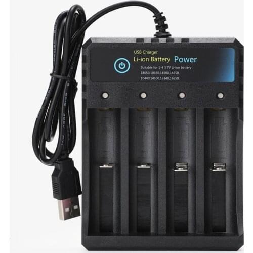 50 pcs Lithium battery charger 18650 multifunctional 4-slot smart universal USB independent charging stand