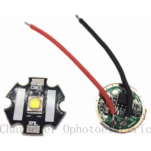 1set CREE Xlamp XML2 XM-L2 10W WHITE High Power LED Emitter on 20mm star pcb +driver For Flashlight DIY