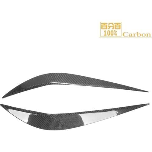 100% Real Dry Carbon Fiber Headlights Eyebrows Eyelids Stickers For M4 F82 2014up