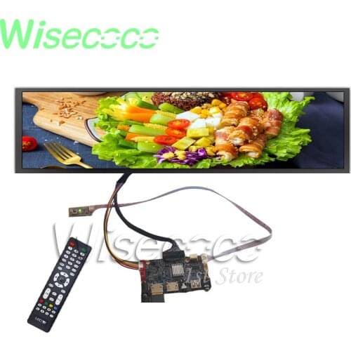 19 Inch 1920* 360 Ultra Wide Stretched Bar LCD Advertising Display Shelf Edge Arcade Cabinet AD Screen DV190FBM-NB0 AV USB