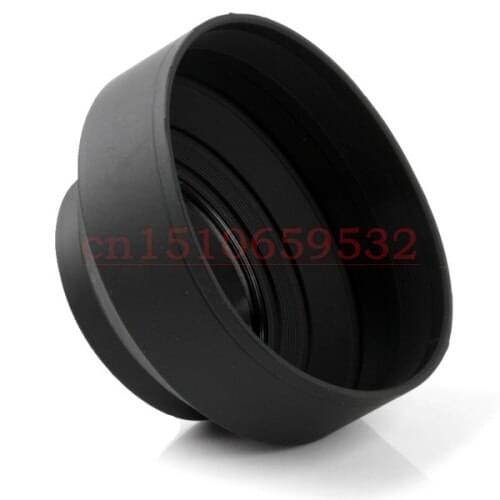 2pcs 49 52 55 58mm 3-Stage 3 in1 Collapsible Rubber Foldable Camera Lens Hood canon nikon sony pentax DSIR