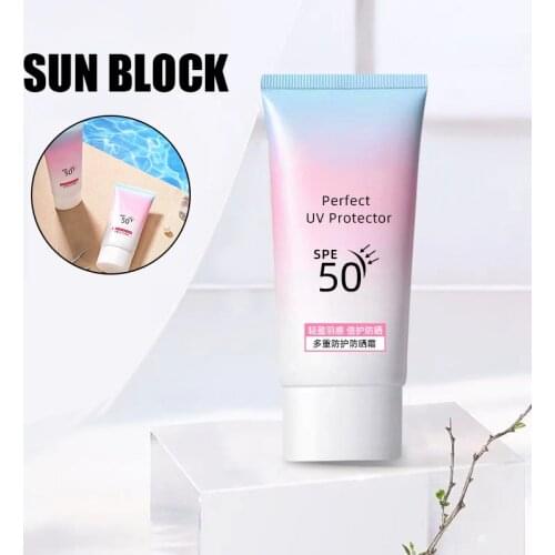 2021 Sunscreen Lotion SPF50 Anti Sweat Whitening Moisturizing Lasting Refreshing Cream for Summer