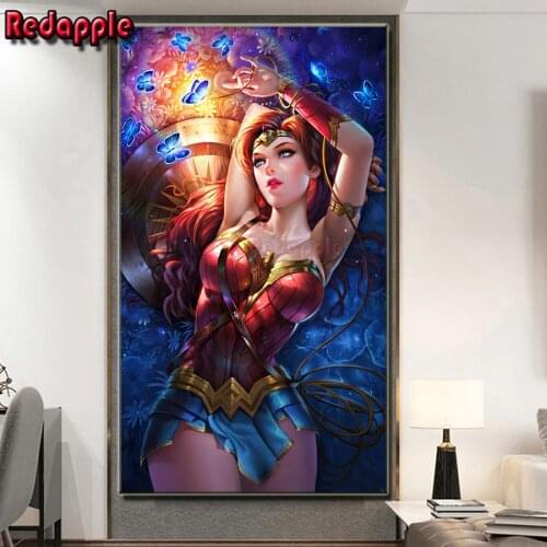 Diy diamond painting sexy girl diamond crystal butterfly fairy warrior diamond embroidery anime full drill large home decor art