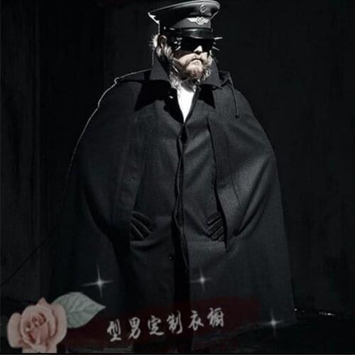 Large Size ! New Youth Autumn And Winter Tide Mens Coat Loose Fashion Cloak In The Long Coat Woolen Coat S-5xl