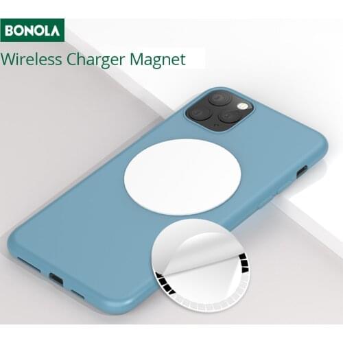 Bonola 2PCS Metal Magnet Plate For Magsafe Charger Car Phone Holder iron Sheet Sticker Magnetic Smartphone Holder Car Stand