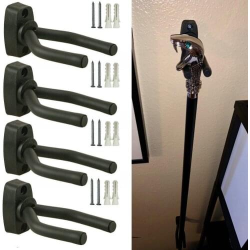 4/Pk Pimp Cane Walking Stick Holder,Lucius Malfoys Cane Wall Holder,Scepter Wall Mount Vertical Display,Collection of Cane
