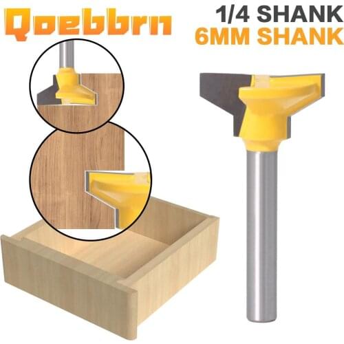 1/4" 6.35MM 6MM Shank Milling Cutter Wood Carving Reversible Drawer Front Router Bit For Woodworking Cutter Milling Tool cutter