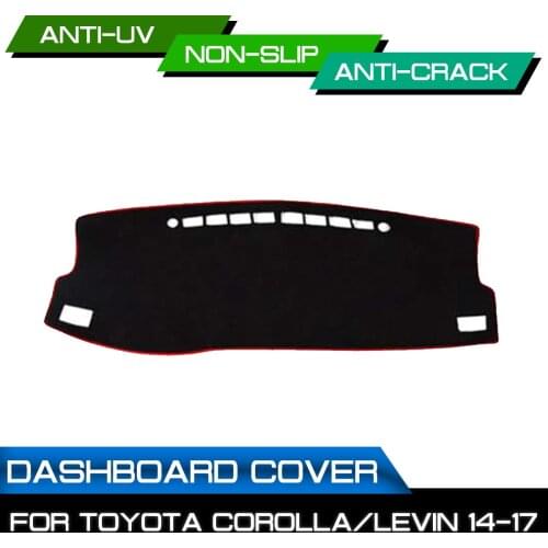 Car Dashboard Mat Anti-dirty Non-slip for Toyota Corolla Levin 2014 2015 2016 2017 Dash Cover Mat UV Protection Shade